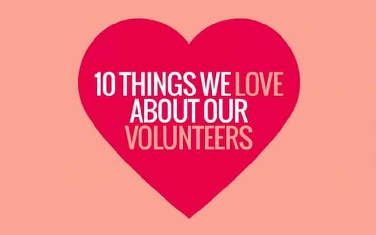 10 Things We Love About Our Volunteers - The WARM Place