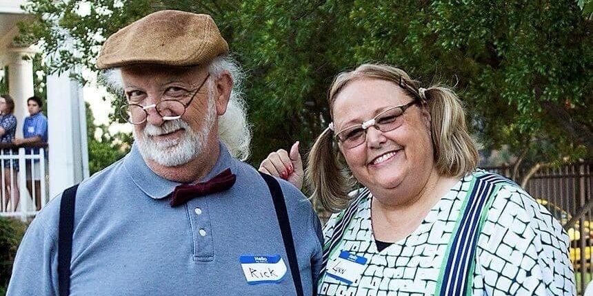 Rick and wife Lynn volunteering at Nerd Night Family Night